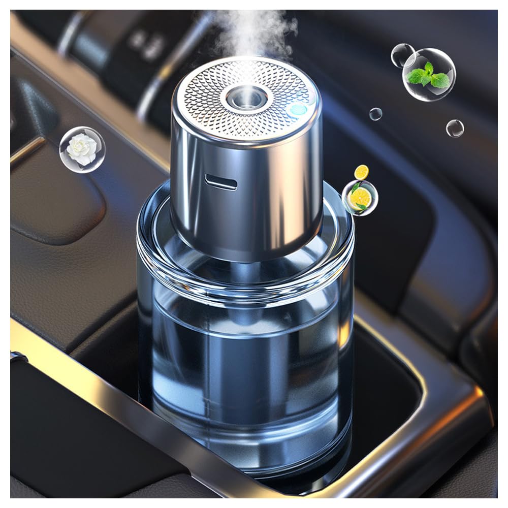 Amazon | 車 アロマディフューザー 大容量自動ON/OFF 内蔵バッテリー